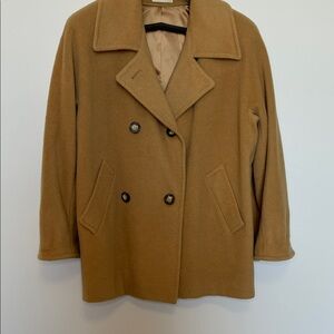 Bloomingdale's Camel Hair Pea Coat